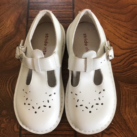 stride rite white mary janes